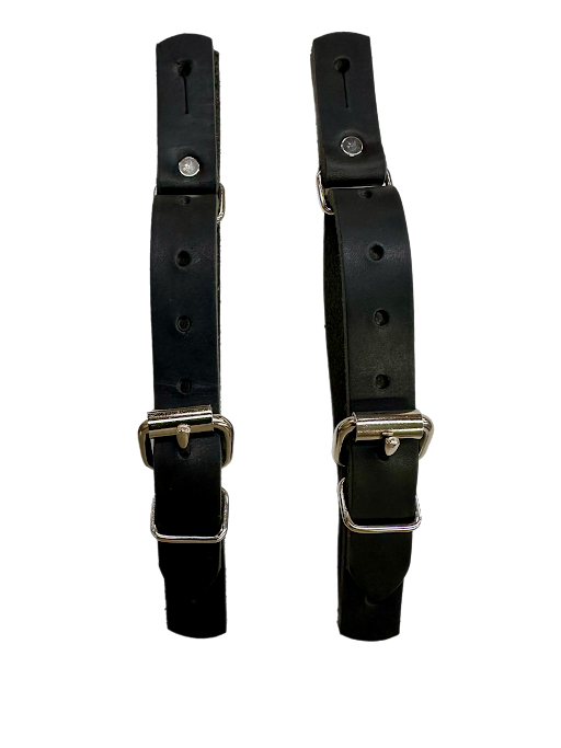 Adult & Junior Bull Riding Spur Straps – Black Latigo Leather Made in USA