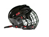 Black Bull riding helmet with cage on a white background