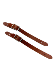 Youth Rough Stock Latigo Leather Spur Straps – durable handmade youth rodeo spur straps by Rowdy Rowels