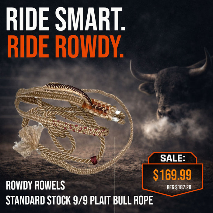 Rowdy Rowels Standard Stock 9/9 Plait Bull Rope