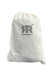 Black rosin for bull riding by Rowdy Rowels in drawstring pouch