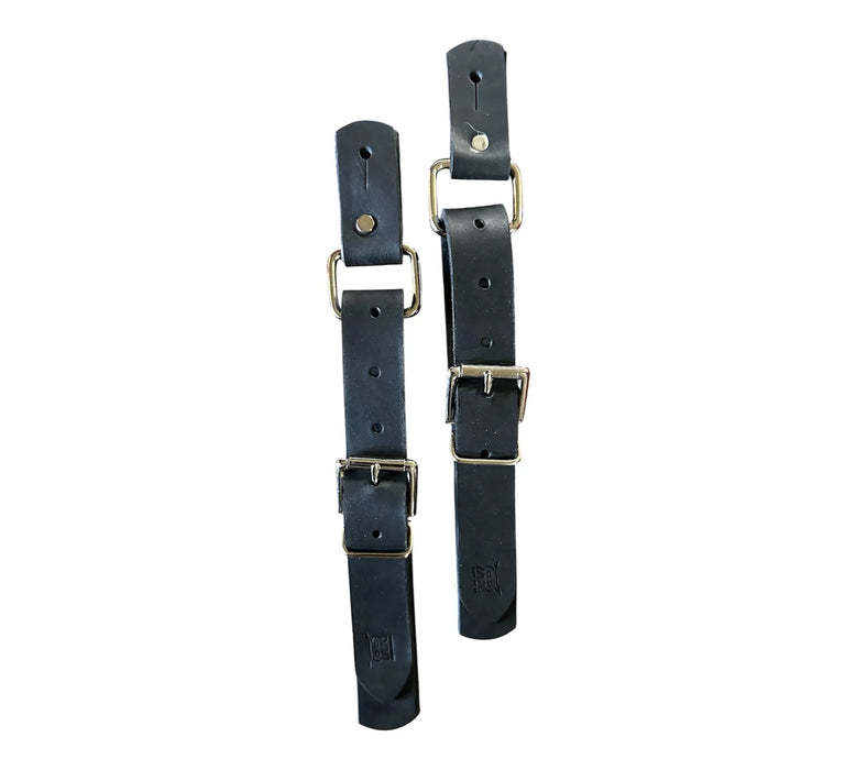 Adult & Junior Bull Riding Spur Straps – Black Latigo Leather Made in USA
