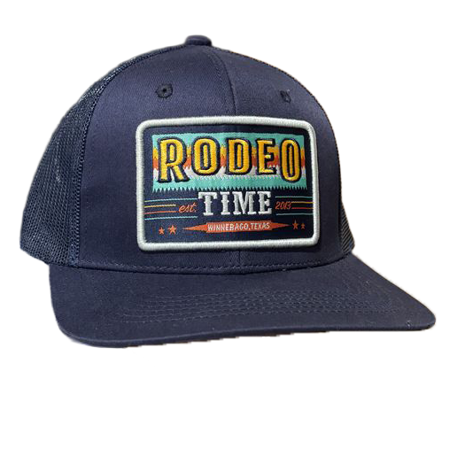 Navy Aztec Rodeo Time Patch Meshback