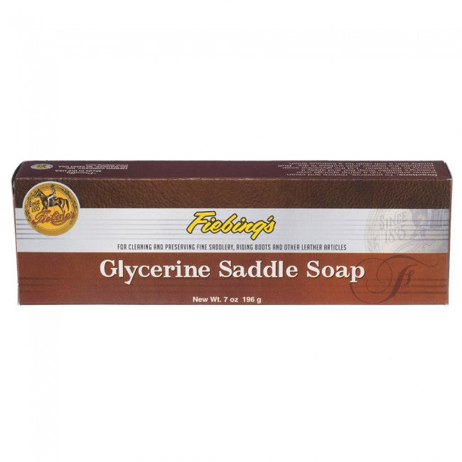 "Fiebing's High-Grade Glycerin Soap Bar; Cleans, Softens, and Preserves Fine Leather; Restorative Saddle Soap; Size: 7 oz."