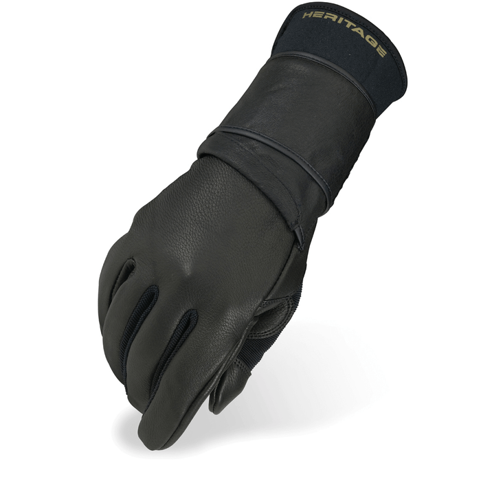Heritage Pro 8.0 Bull Riding Glove | Leather, No-Tape Fit | Rowdy Rowels