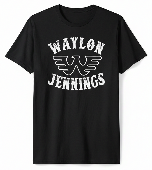 Waylon Jennings black vintage tee