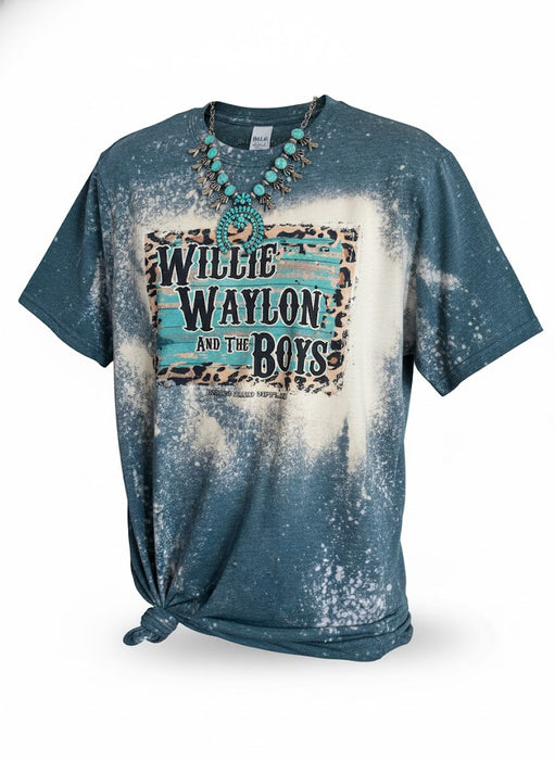 Willie, Waylon & The Boys Western Graphic Tee l Unisex Jersey Short Sleeve Tee