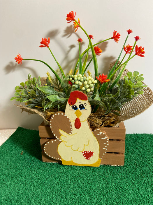 Cute Chicken Planter by Nan - All Planters are hand painted and originals!