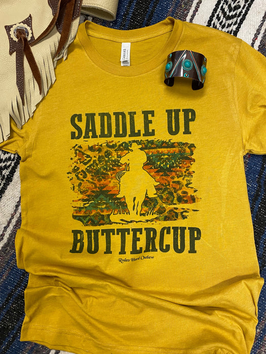 Saddle Up Buttercup Western Graphic tee l Ranch l Unisex Jersey Short Sleeve Tee