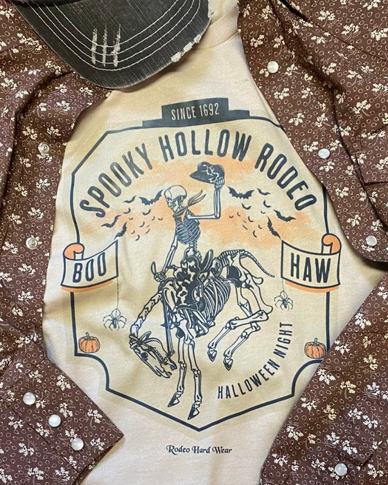 Spooky Hollow Rodeo Halloween Western Graphic Tee l Unisex Jersey Short Sleeve Tee